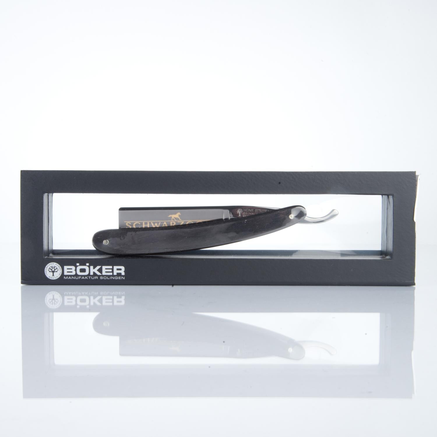Böker Rasiermesser - Schwarzgold 24 Karat 6/8"