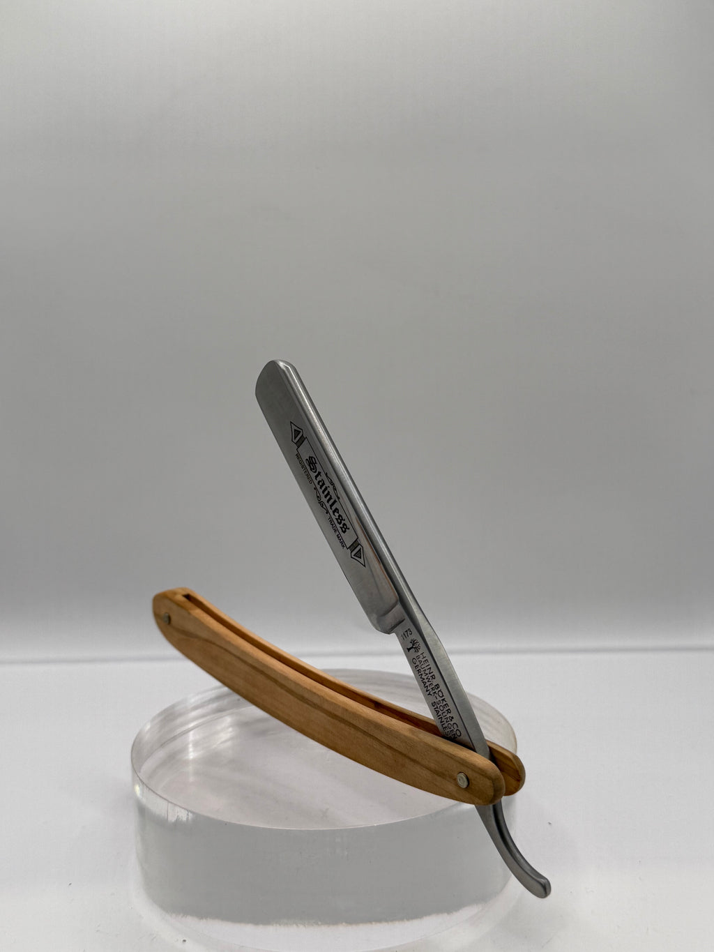 Böker Rasiermesser - Stainless Olivenholz 5/8"