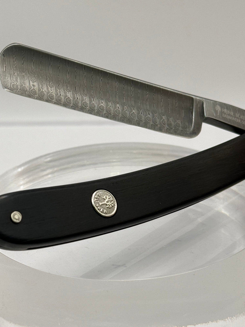 Böker Rasiermesser - Damast Ebenholz Rundkopf 5/8"