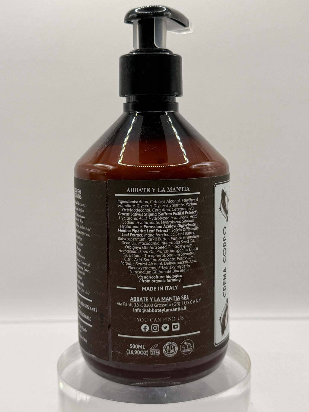 Abbate Y La Mantia - Crema Corpo Tabacchi Tempestosi 500ml