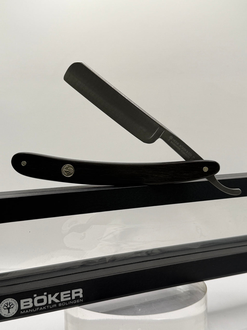 Böker Rasiermesser - Damast Ebenholz Rundkopf 5/8"