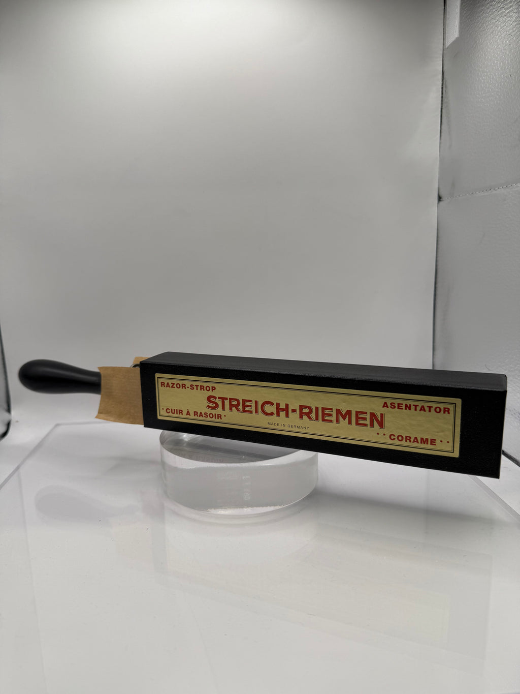Juchten Solingen - Spannschraubriemen Solingen Juchtenleder zum Rasiermesser Schärfen