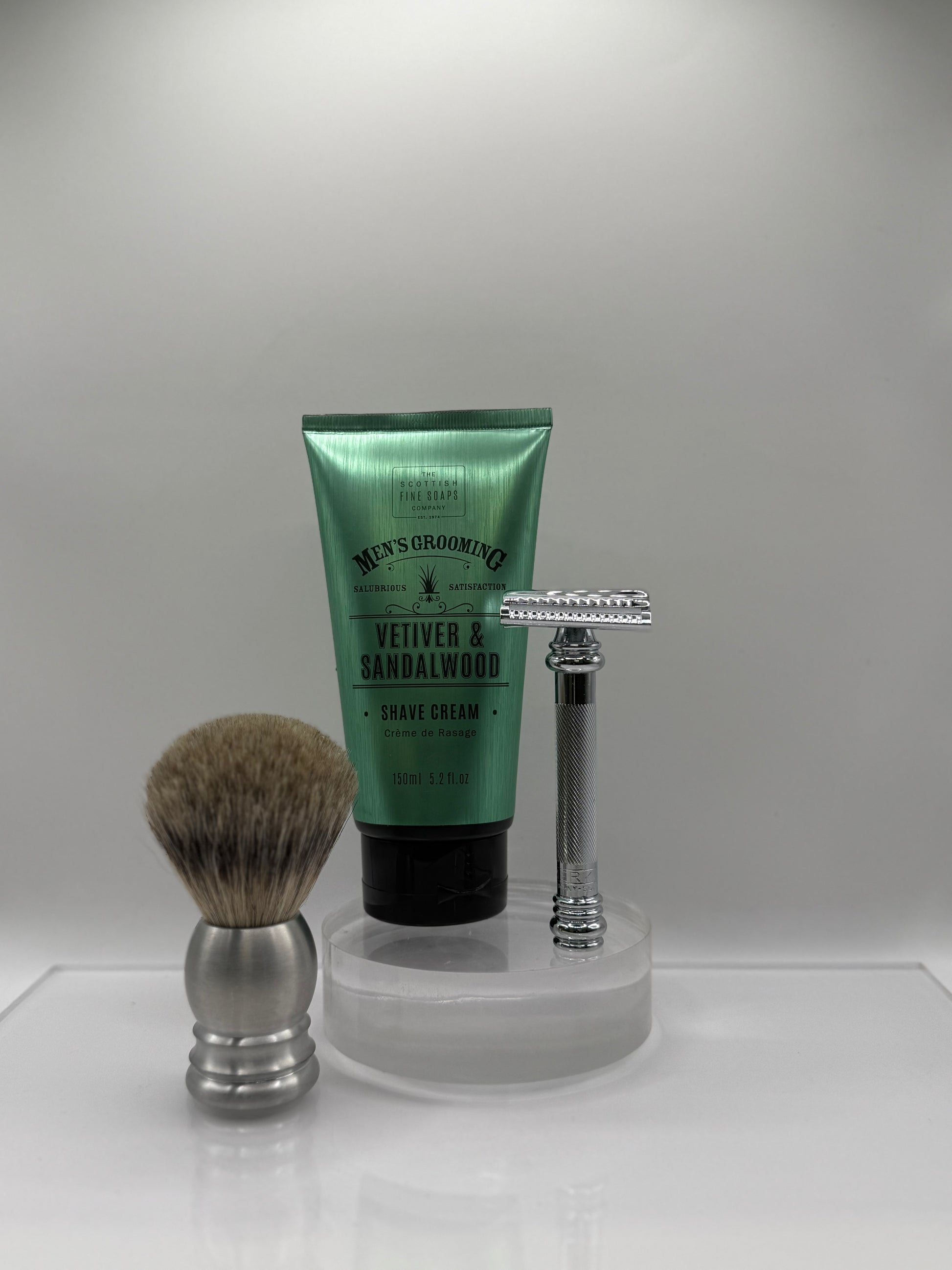 Scottish Fine Soaps - Shaving Cream Vetiver & Sandalwood 150ml