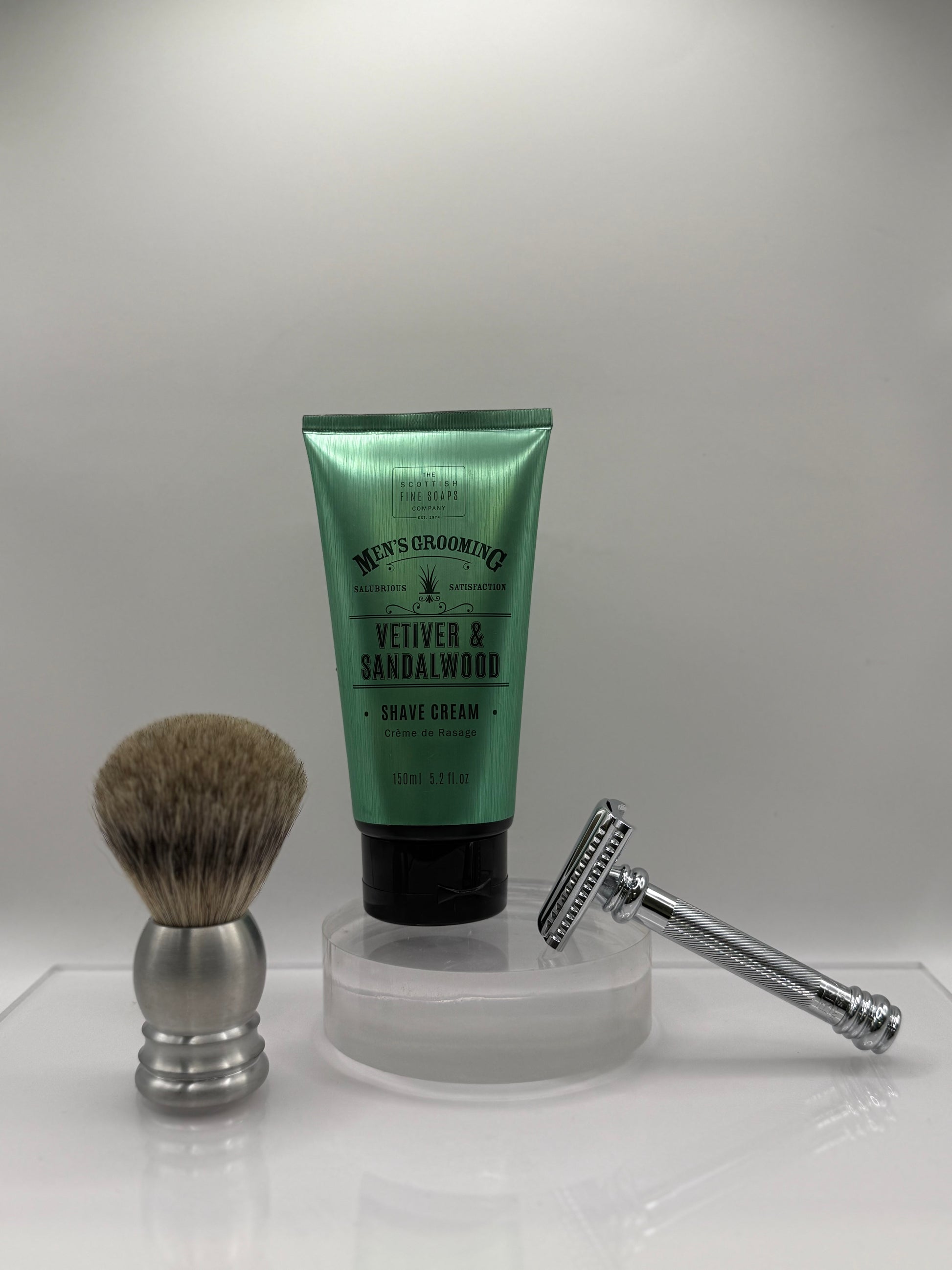 Scottish Fine Soaps - Shaving Cream Vetiver & Sandalwood 150ml