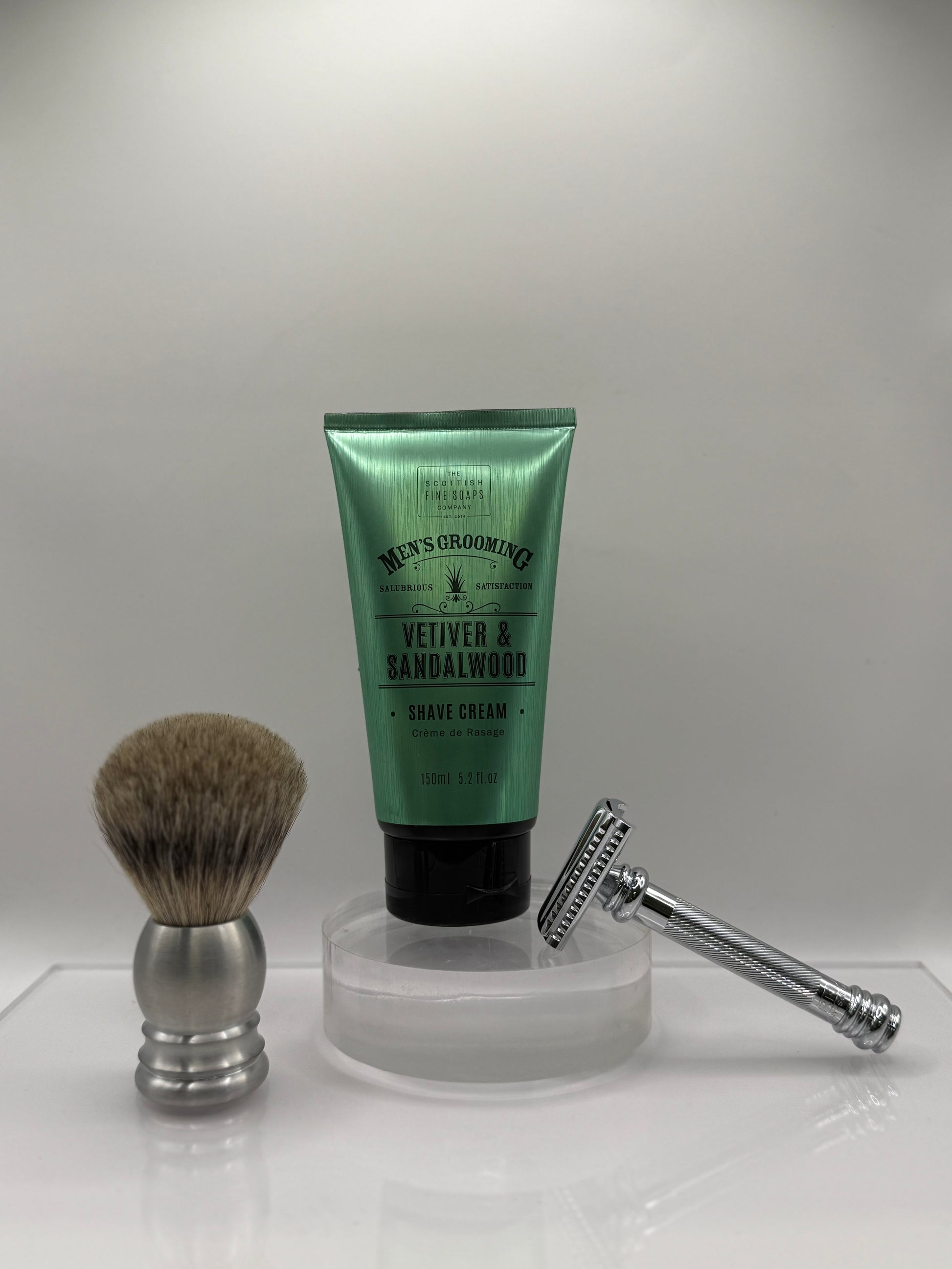 Scottish Fine Soaps - Shaving Cream Vetiver & Sandalwood 150ml