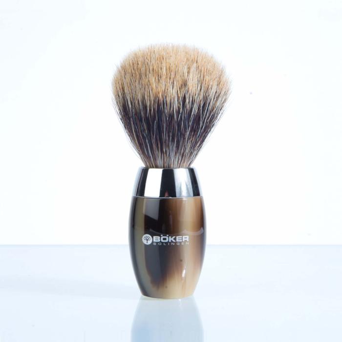 Boker Shaving Brush Bog Oak Badger Hair Silvertip