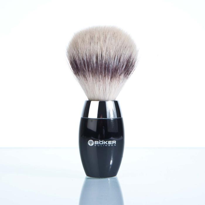Boker Shaving Brush Badger Hair Silvertip Fibre black