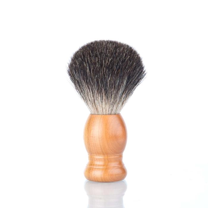 Zwickmeister Shaving Brush Plum Wood Gray Badger Hair