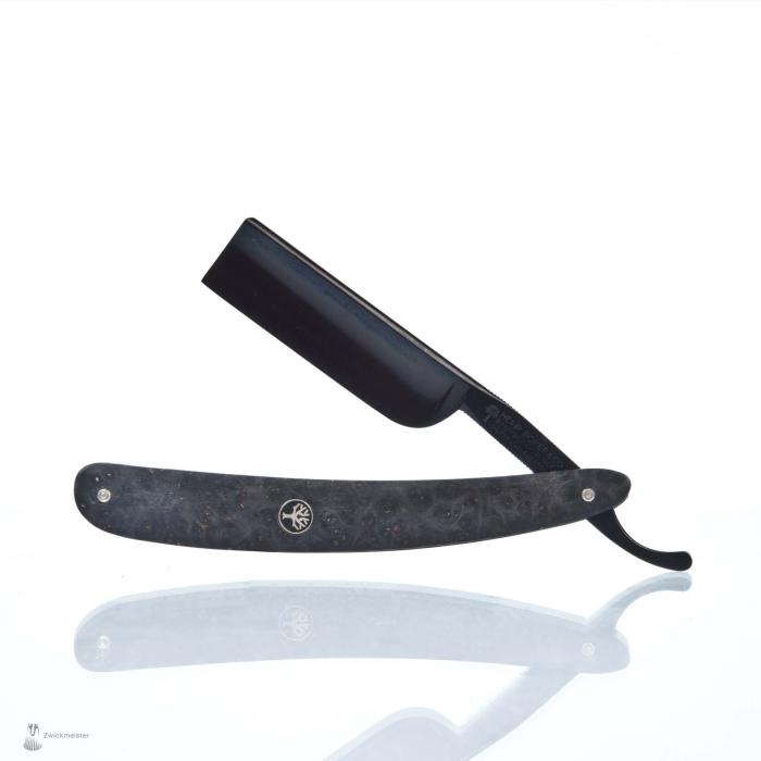 Boker Straight Razor Black Amboina 6/8