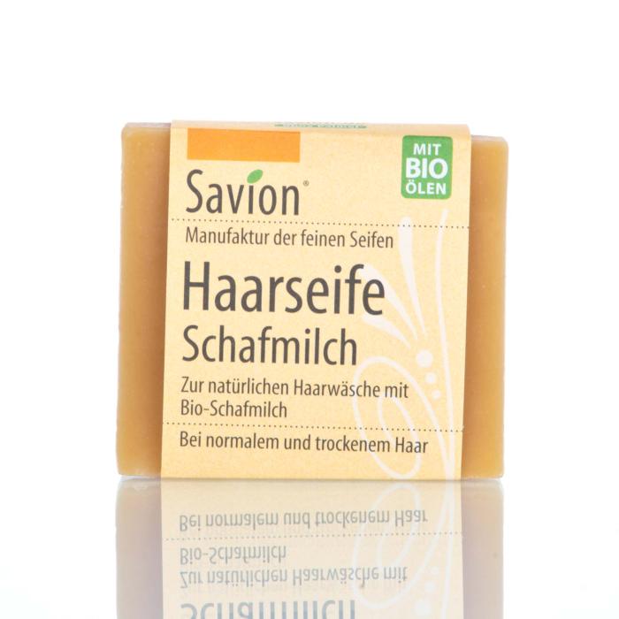 Savion Schafmilch Haarwaschseife,  85-Gramm-Block, handgemacht