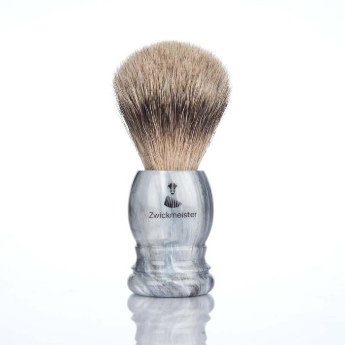 Zwickmeister® Shaving Brush marbled, silver tip