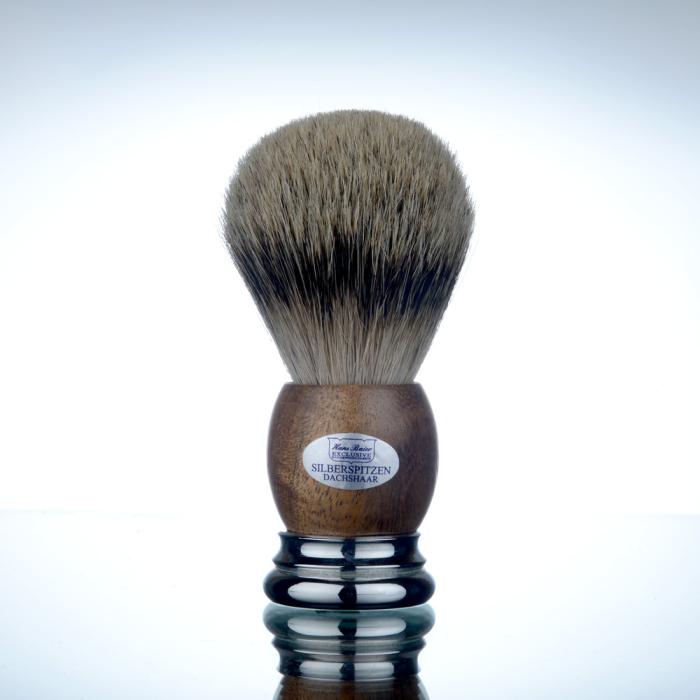 Hans Baier Shaving Brush Walnut Chrome