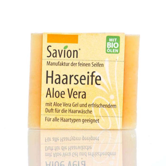 Savion hair washing soap Aloe Vera, 85 gram block, handmade