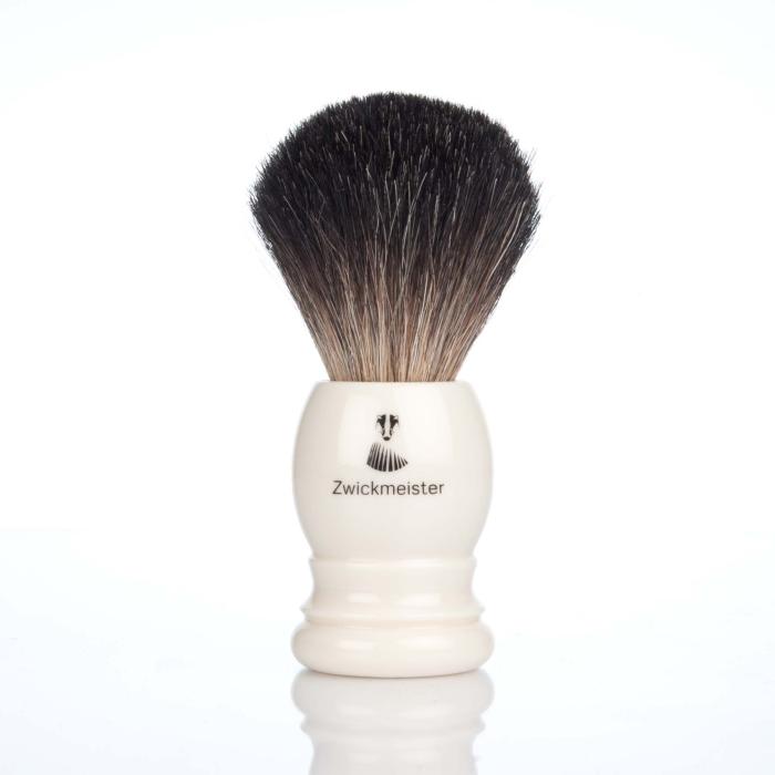 Zwickmeister® Shaving Brush cream white with black badger hair