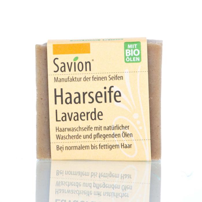 Savion lava hair-washing soap, 85 gram block, handmade