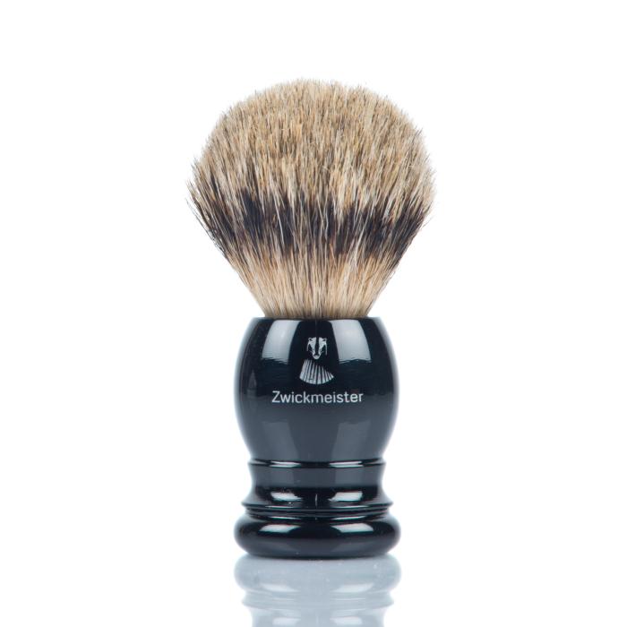 Zwickmeister® Shaving Brush Silvertip Black