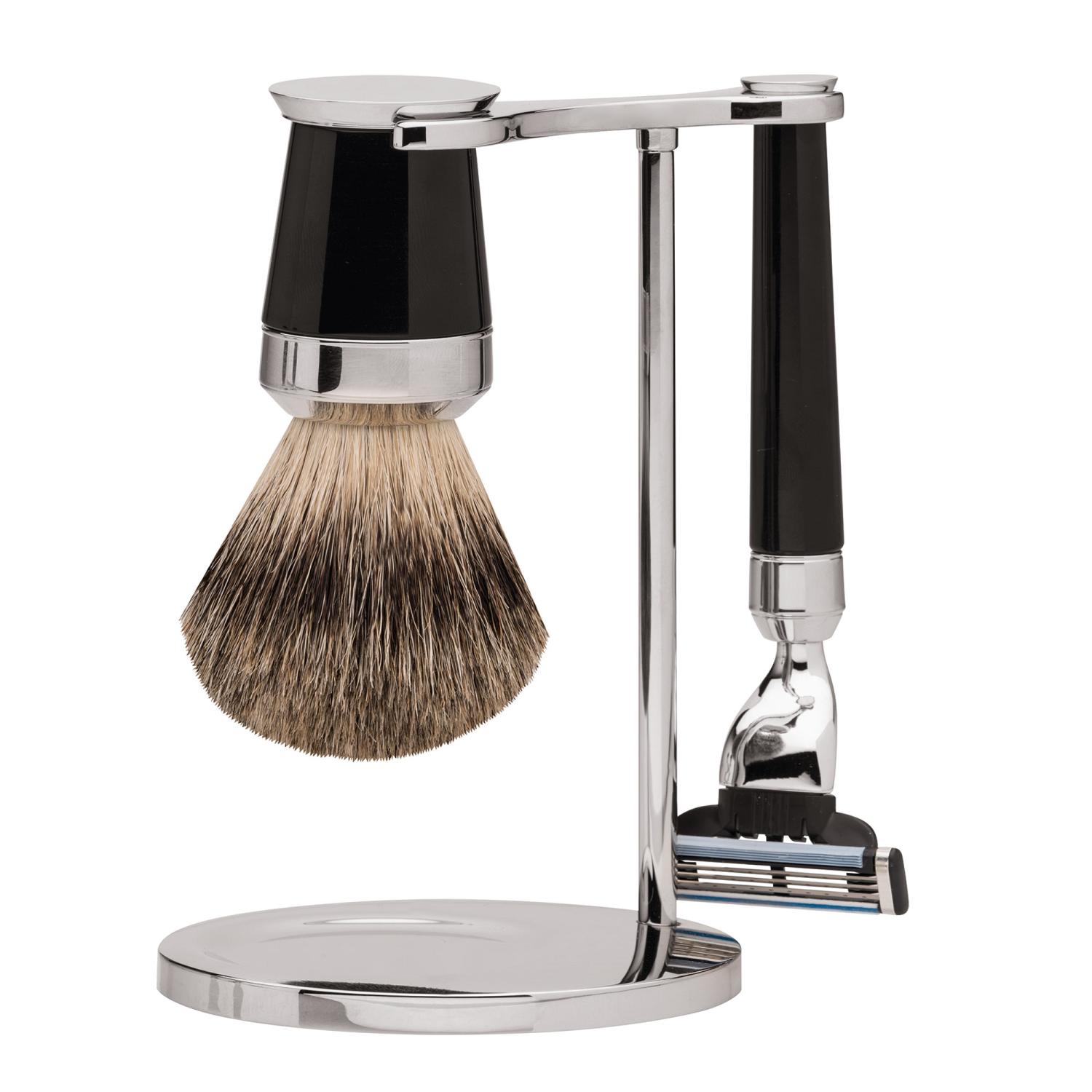 Erbe premium shaving set PARIS resin black Mach3