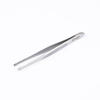 Robert Klaas Slant Tweezers stainless-matted 3 1/2