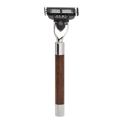 Erbe Solingen 3-blade razor walnut design BERLIN