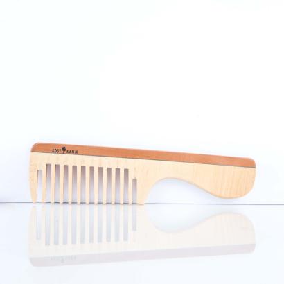 Handle comb, wood, wide, 19 cm