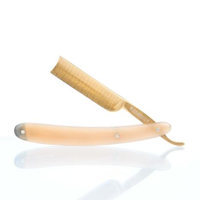 Böker Rasiermesser Damast Gold Horn 5/8 Spanischer Kopf