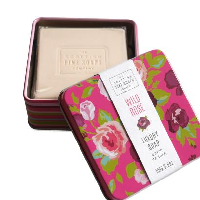 Scottish fine soaps Floral in a tin soap set of 4 - gift set
