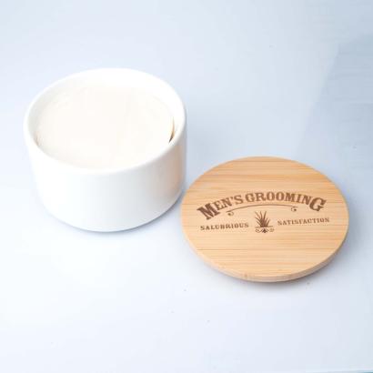Scottish Fine Soaps Vetiver & Sandalwood Shave Soap & Ceramic Bowl 100g