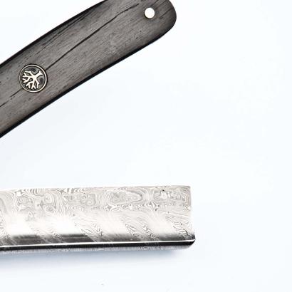 Boker Straight Razor Damascus Ebony 6/8