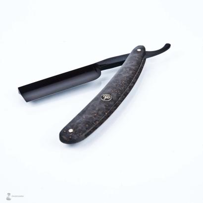 Boker Straight Razor Black Amboina 6/8