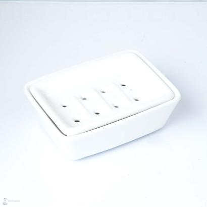 Lindner two-part Soap Dish white porcelaine