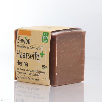 Savion henna hair washing soap, 170 gram block, handmade