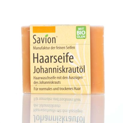 Savion beard and hair washing soap St. Johns wort, 80 gram block, handmade