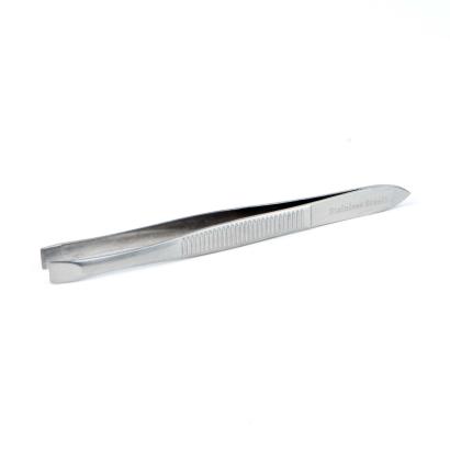 Robert Klaas Straight Tweezers stainless-matted 3 1/2